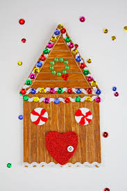 Popsicle house popsicle stick houses popsicle stick crafts craft stick crafts fairy houses doll houses house blueprints miniature houses diy dollhouse. Popsicle Stick Gingerbread House Craft The Crafting Chicks