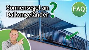 Die bequeme lösung ohne bohren. Kann Man Ein Sonnensegel An Einem Balkongelander Befestigen Faq Pina Youtube