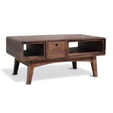 Black painted hardwood top shown on blue base hure. Retro Coffee Tables By Obuzi Stuka Collection