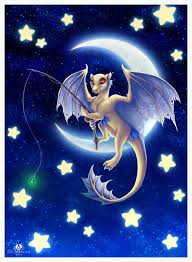 Star Fishing Cute Dragon Drawing Dragon Pictures Dragon Artwork Fantasy