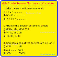 We did not find results for: 4th Grade Roman Numerals Worksheet Grade 4 Roman Numerals