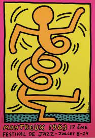 Festival jazz montreux jazz festival festival posters milton glaser jazz poster gig poster soul jazz keith haring luba lukova. Montreux Jazz Festival Poster Von Keith Haring 1985 Bei Pamono Kaufen