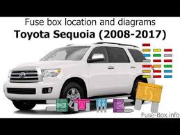 I believe i need to replace 1 of those fuses to fix my car, its the ecu relay or efi replay. Fuse Box Location And Diagrams Toyota Sequoia 2008 2017 Youtube
