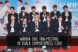 With all fans cooperation, the fan meeting continued with smoothly, wanna one bring their cutest part in ongoing talk part, and all wannable can't stop in talk part, the mc asked do wanna one like the weather of malaysia, they replied due to winter day in korea, they're really enjoyed malaysia warmth. Photo Wanna One Fan Meeting In Kuala Lumpur Press Con Wannaoneinkl
