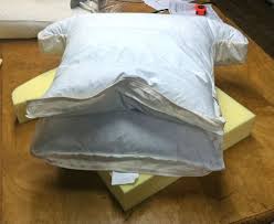 There are feather mixes to be considered and these can give a superb cushion filling at a fraction of the cost. By Poly Down We Mean A Seat Cushion With A Foam Core That Is Inside A Down Feather Filled Envelope Or Ja Cushions On Sofa Sofa Seat Cushions Sewing Cushions