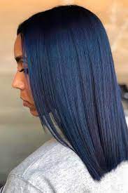 Navy Blue Seek Lob Sleekhair Colorfulhair Straighhair Long Bob Haircuts A Bob Frisur Lange Bob Frisuren Bob Haare