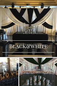 Black And White Wedding Decorations Cheap Exquisite Black And White Themed Wedding Decor With Matching Floral Centerpieces And Love Signage Wedding Backdrop Black White Wedding Wedding Decorations