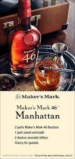 Maker S Mark 46 Manhattan Alcohol Drink Recipes Manhattan Recipe Bourbon Drinks