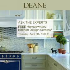 I found the pinterest photo format to be a great tool. Ask The Experts Free Homeowners Kitchen Design Seminar Deane Inc