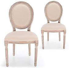 Lot De 2 Chaises Medaillon Louis Xvi Tissu Beige Chaise Medaillon Chaise De Salle A Manger Salle A Manger Bois