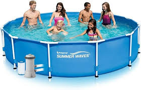 Dkm Trade Summer Waves Frame Swimming Pool With Pump 12 Feet X 30 Inch 366 X 76 Cm Summer Waves Pool Swimming Pools