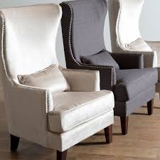 Elizabeth Chairs Wingback Accent Chairs With Nailhead Button Detail Faux Alligator Fabric Is Elegant And Chic This Nailhead Chair Chair Wingback Accent Chair