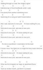 Taylor Swift Welcome To New York Chords Ukulele Ukulele Songs Guitar Chords For Songs