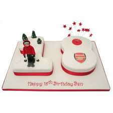 Use a pastry brush to even out the sugar. Arsenal 18 Numbers Cake