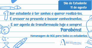 Uma foto que mostra as figuras foi publicada por ela nas redes sociais. Feliz Dia Do Estudante Homenagem Do Iigg Para Todos Os Estudantes Escola Galli