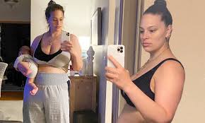 The model shared the news in a tiktok video on july 13, then later shared a gorgeous maternity. Ashley Graham Shares Images Of Her Postpartum Body Three Months After Giving Birth Daily Mail Online