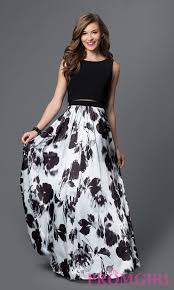 Black And White Semi Formal Dress Style It 3476 Front Image Piece Prom Dress Floral Prom Dresses Fashion Dresses