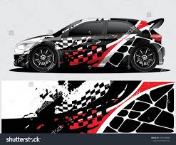 Rally Car Decal Graphic Wrap Vector Abstract Background Racing Car Design Rally Car Car Sticker Design
