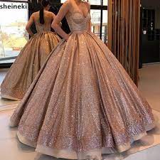 5.0 out of 5 stars. 2019 Rose Gold Wedding Dresses Long Ball Gown Sweet 16 Dress Vestidos 15 Anos Quinceanera Party Dress Sweet 15 Dress For Girls Wedding Dresses Aliexpress