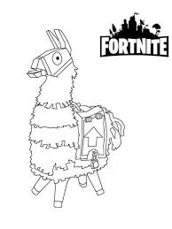 Fortnite coloring pages print and color com. Llama Cartoon Llama Fortnite Drawing Easy Novocom Top