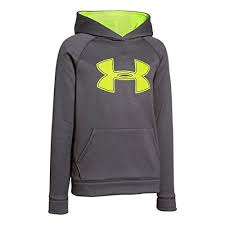 Under Armour Youth Boys Fleece Storm Big Logo Hoody Carbon Heatherhighvis Yellow Xsmall Check This Awesome Product By Boys Fall Outfits Boys Hoodies Hoodies