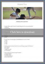 National league and american league. Free Printable Baseball Trivia Questions And Answers Lovetoknow