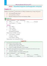 1 ton (t) is equal to 1000 kilograms (kg). Ethiopia Learning Math Grade 4 Page 86 In Somali