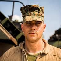 U.S. Marine Corps Cpl. Jacob Gerth, an assault amphibious