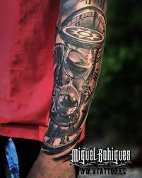 Best Black And Grey Forearm Tattoos Fernando Torres Fernando Torres Black And Grey Hourglass Tattoo Watch Tattoos Tattoos For Guys