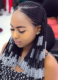 Your adorable style is ready for you to flaunt! Hairstyles 2020 Short Straight Back Braids With Beads Novocom Top