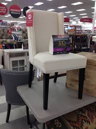 White Leather Dining Chair With Nail Heads Tjmaxx Chair Design Chair Swinging Chair