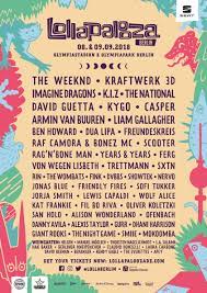It started as a touring event in 1991. Das Line Up Ist Komplett Lollapalooza Am 08 09 2018 In Berlin Ruhrbarone