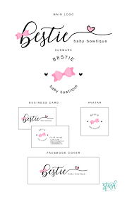 Hair Bow Logo Design Premade Bow Logo Pink Bow Logo Cute Etsy In 2021 Logo Design Kids Logo Hair Bows