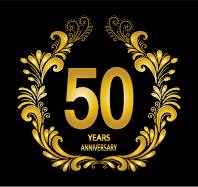 50 Year Anniversary Celebration Card Graphic by Santy Kamal · Creative  Fabrica