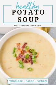 Healthy Potato Soup Recipe In 2020 Healthy Potato Soup Healthy Potatoes Clean Eating Soup