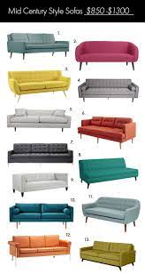 The Ultimate Mid Century Style Sofa Guide A Beautiful Mess Mid Century Style Sofas Mid Century Modern Living Room Mid Century Modern Living