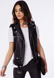 Missguided Sleeveless Faux Leather Gilet Black Coats Jackets Women Sleeveless Jacket Beauty Clothes