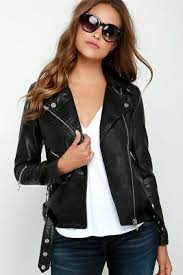 Womens Black Genuine Sheep Soft Leather Casual Motorcycle Fashion Jacket Ebay Leather Jackets Women Leather Jacket Girl Leather Jacket