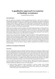 Pdf A Qualitative Approach To Examine Technology Acceptance
