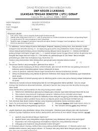 Dari mana sajakah asal pelancong yang mengunjungi. 0809 Uts Genap Bahasa Indonesia Kelas 8