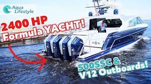 New Mercury Marine Quad 600hp V12 Outboards Formula 500 Ssc Youtube