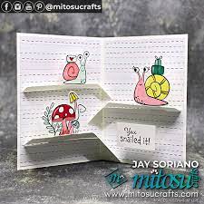 See more ideas about card tutorials, card making techniques, card making tutorials. Snailed It Ledge Pop Up Card With Video Replay Of Youtube Livestream Mitosu Crafts