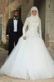 46 Fabulous Wedding Dresses For Muslim Brides Pouted Com High Neck Long Sleeve Wedding Dress Long Sleeve Bridal Gown Muslim Wedding Dresses