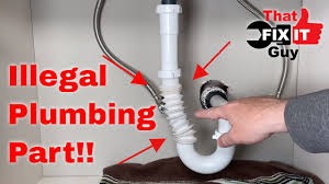 illegal bathroom sink plumbing repair