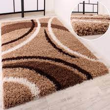 Teppiche braun beige jetzt günstig online kaufen. Shaggy Braun Beige Gemustert Teppichcenter24