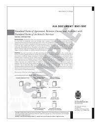 Contract for construction shall be the edition of ala document algi. Standard Form Of Agreement Between Owner And Architect Wvnet