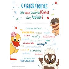 Lustige urkunden für kinder zum ausdrucken ★ für privat, kitas, kindergärten. Pittiplatsch Am 1 Juni Feiern Wir Den Internationalen Kindertag Und Als Dankeschon Fur Alle Kinder Gibt Es Hier Ein Urkunde Von Pittiplatsch Und Seinen Freunden Als Gratis Download Einfach Dem Besten