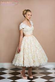 Two piece tiered lace dress with full lining and sl. Stephanie James Couture Josephine 08 Tea Length Wedding Dress Vintage Lace Beach Wedding Dress Short Wedding Dress