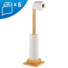 Gatco 1436bz pedestal toilet paper holder. Ecooe Bamboo Freestanding Toilet Paper Holder Storage Roll Holder Ideal For 5 Toilet Paper Rolls Stand And Organizer 2 In 1 Space Saving Without Drilling 72 Cm Ecooe