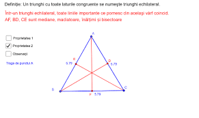 Linia mijlocie se poate nota cu l.m. ProprietÄƒÈ›i Ale Triunghiului Echilateral Interactive Worksheet By Galina Nichiforenco Wizer Me